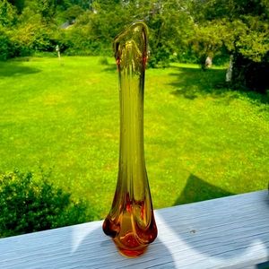 MCM Viking amber swung vase